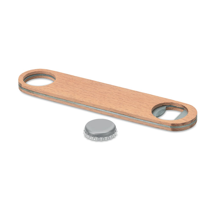 Wooden bottle opener with your logo