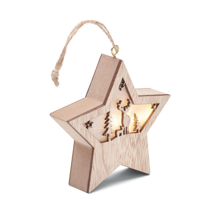 MDF star with light with your logo