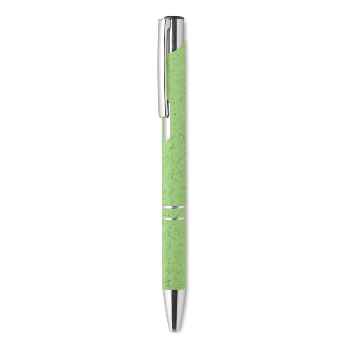 Wheat straw and ABS push button pen with your logo