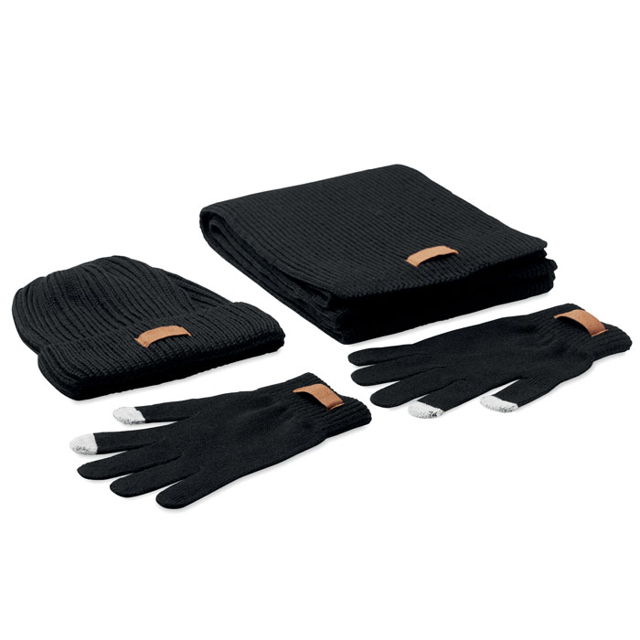 Set of 3 RPET winter accessories with your logo