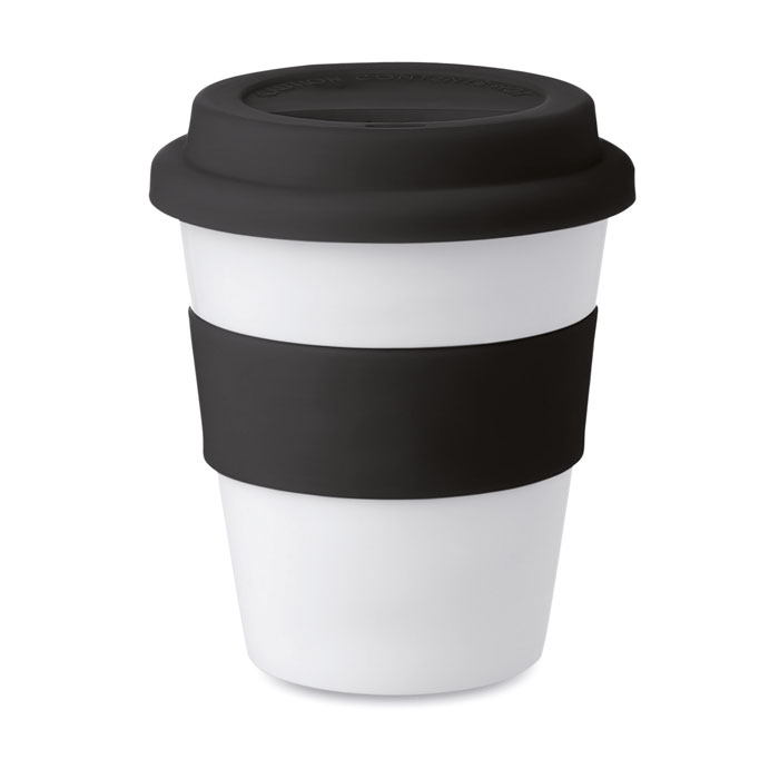 PP tumbler 350 ml with silicone lid with your logo
