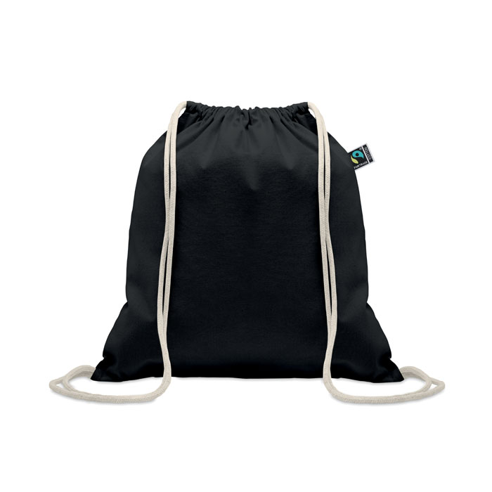 Fairtrade cotton drawstring bag 180 gr/m² with your logo