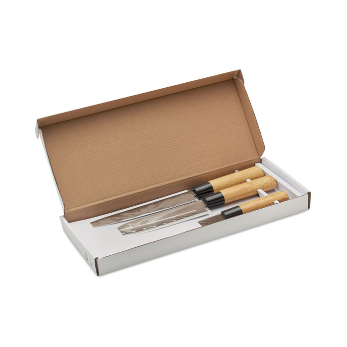 Japanese style knife set with your logo