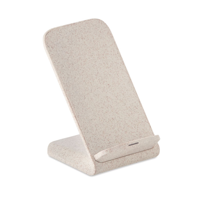 Wheat straw wireless charging stand 10W with your logo