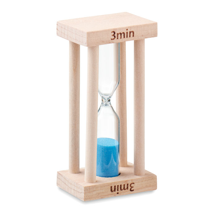 Wooden sand timer 3 minutes with your logo