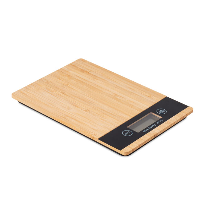 Bamboo digital kitchen scale with your logo