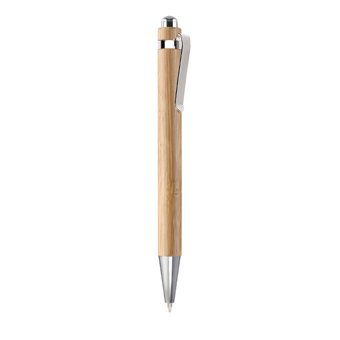 Bamboo automatic ball pen with your logo