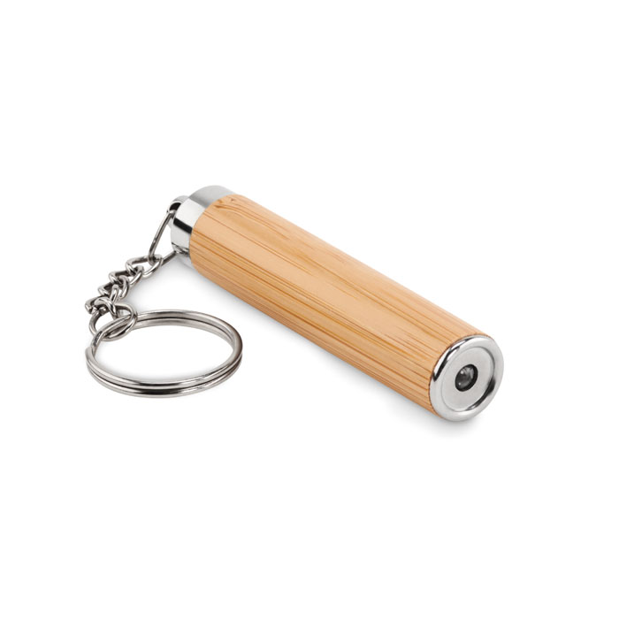 Mini bamboo torch with keyring with your logo