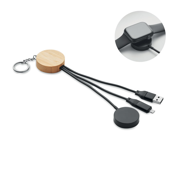 Key ring with 4 in 1 60W cable with your logo