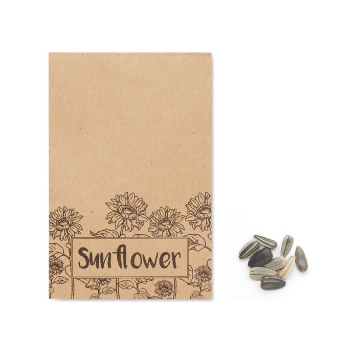 Sunflower seeds in kraft envelope with your logo