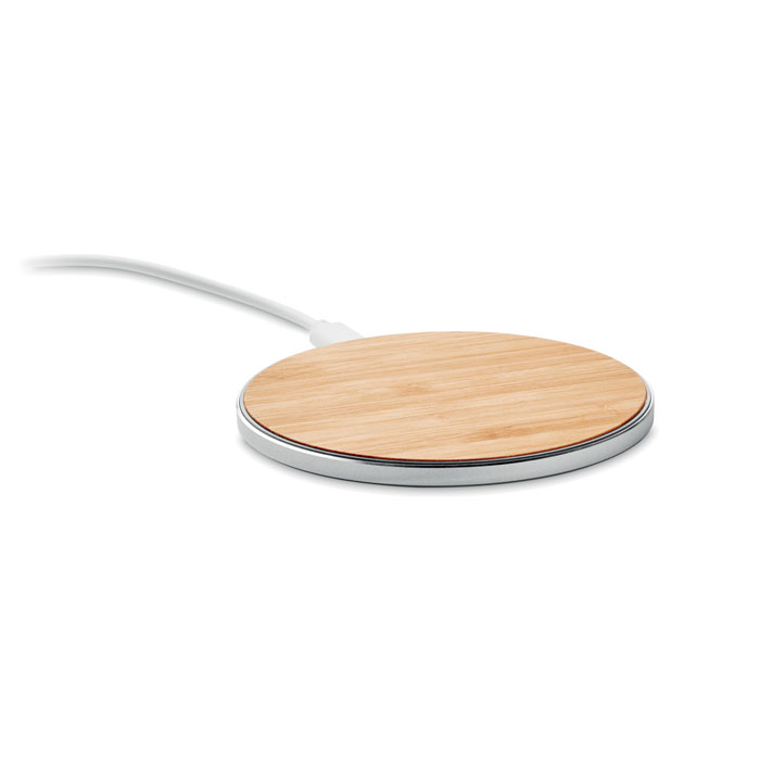 Bamboo wireless charger 10W with your logo