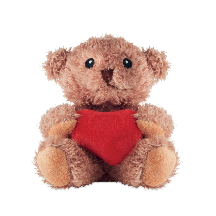 Teddy bear plush with heart with your logo