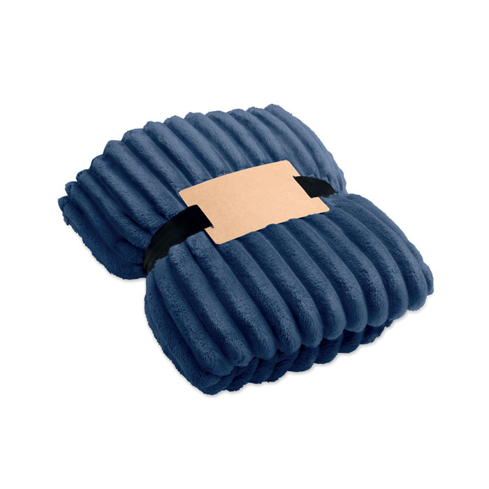 RPET fleece striped blanket with your logo