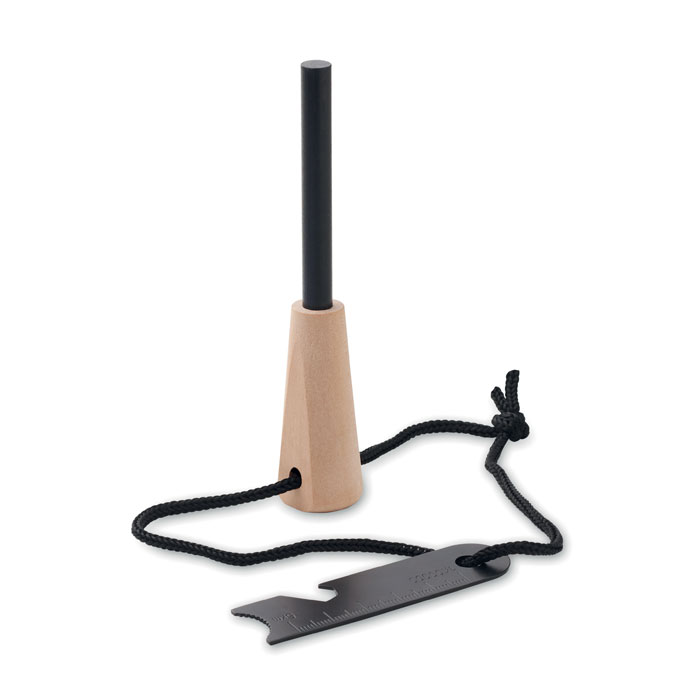 Pine wood fire starter tool with your logo