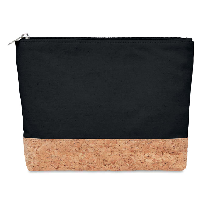 Cork and cotton cosmetic bag with your logo