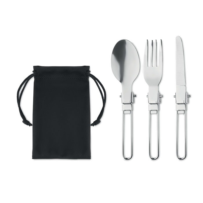 3-piece camping cutlery set with your logo