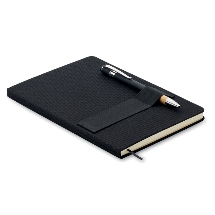 A5 RPET notebook with pen with your logo