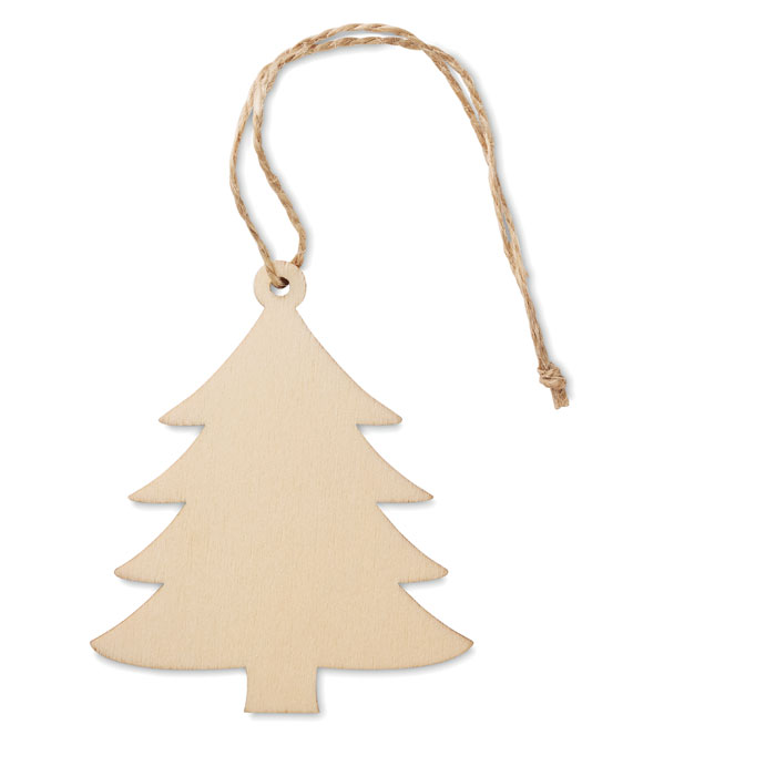 Wooden tree-shaped hanger with your logo