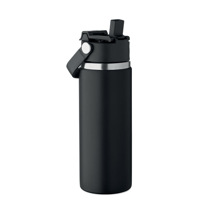 Double wall bottle 500 ml straw lid with your logo