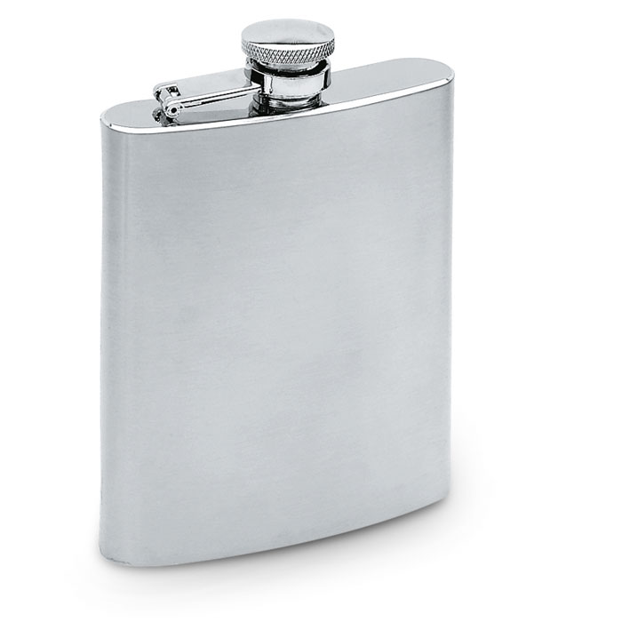Slim hip flask 200 ml with your logo