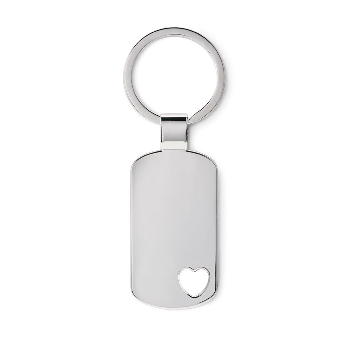 Key ring with heart detail with your logo