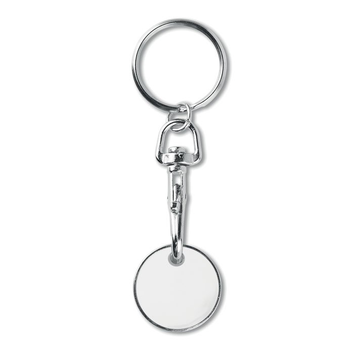 Euro trolley token key ring with your logo