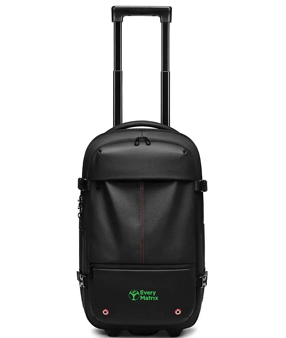 Cabin trolleys branded for EveryMatrix