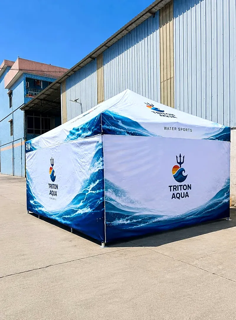 Fully printed gazebo with walls for Triton Aqua Water Sports
